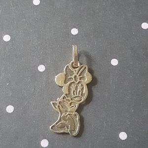 10kt gold Minnie Mouse pendant